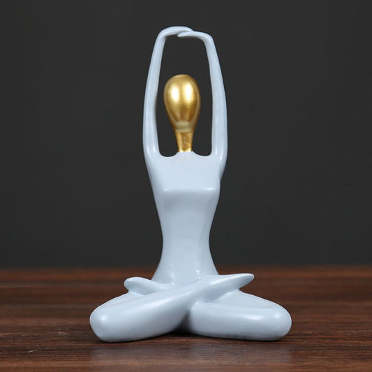 Nordic Moderne Minimalistische Kreative Yoga Mädchen Ornamente Harz Handwerk Heimtextilien Dekoration Fenster Wand Schrank Charakter Dekoration 