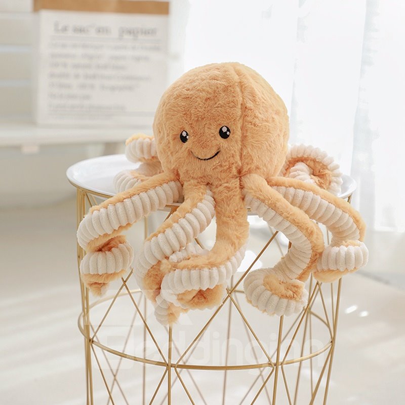 Supersüßes und hautfreundliches lächelndes Octopus-Baumwoll-Schlafkissen für Babys
