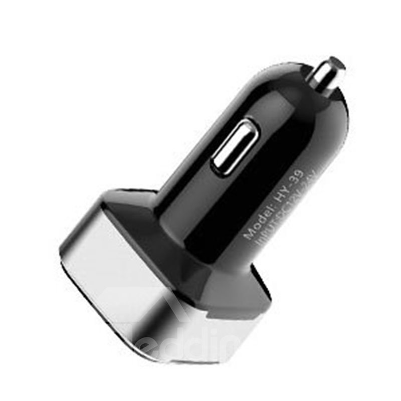 Doppeltes USB-Telefonladegerät aus Aluminiumlegierung mit Schalter und Spannungsanzeige