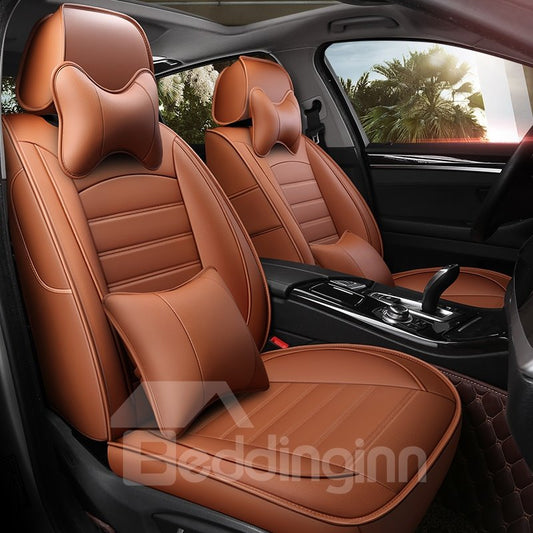 5-Seater PU Leather Business Style All Seasons Full Coverage Custom Fit Car Seat Covers Wear-resistant Dirty and Colorfast Easy to Install and Clean