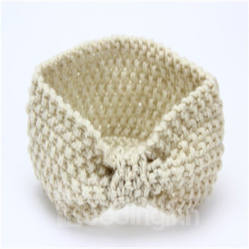 Einfaches 1-teiliges Haarband aus Baumwolle mit Knotendekoration