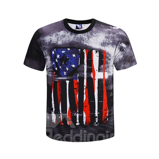 Special Round Neck Unisex Casual Short Sleeve 3D Painted T-Shirt