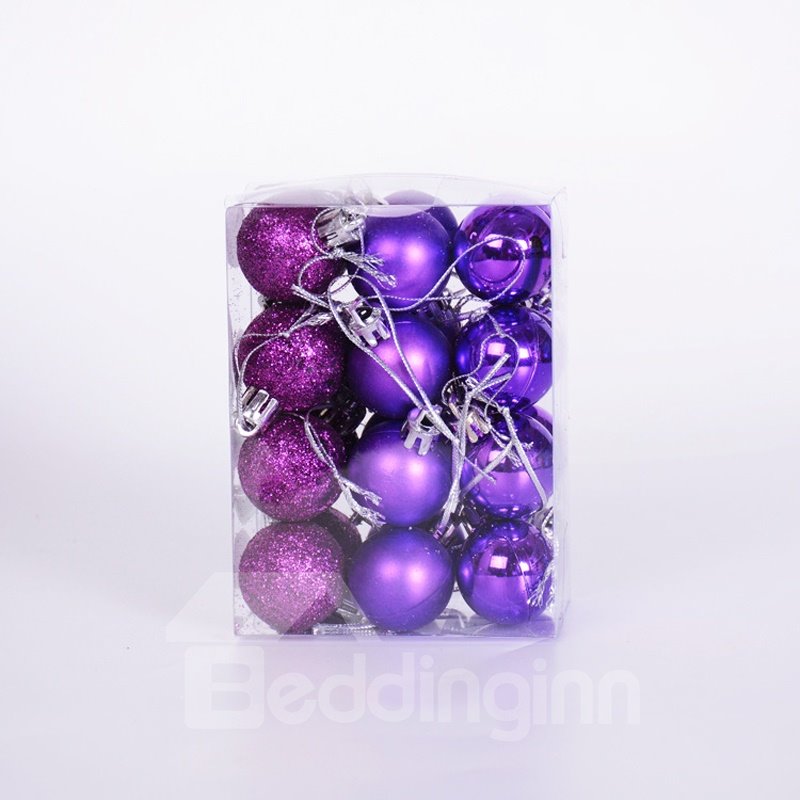 24 Pack 1.2'' Plastic Christmas Decorative Ball