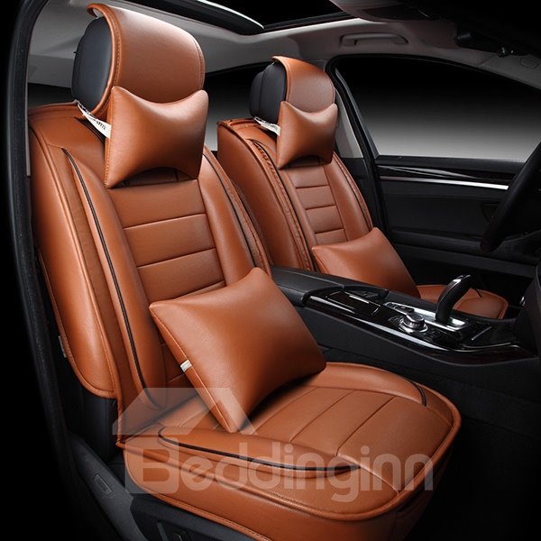 Only One Left in stock Leather Car Seat Covers Leatherette Automotive Vehicle Cushion Cover for Cars SUV Pick-up Truck Universal Vehicle Cushion Cover Waterproof Protectors