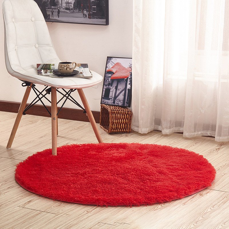 Fluffy Shaggy Large Rugs Anti-Slip Round Soft Carpet Mat Floor Living Room Bedroom Rug