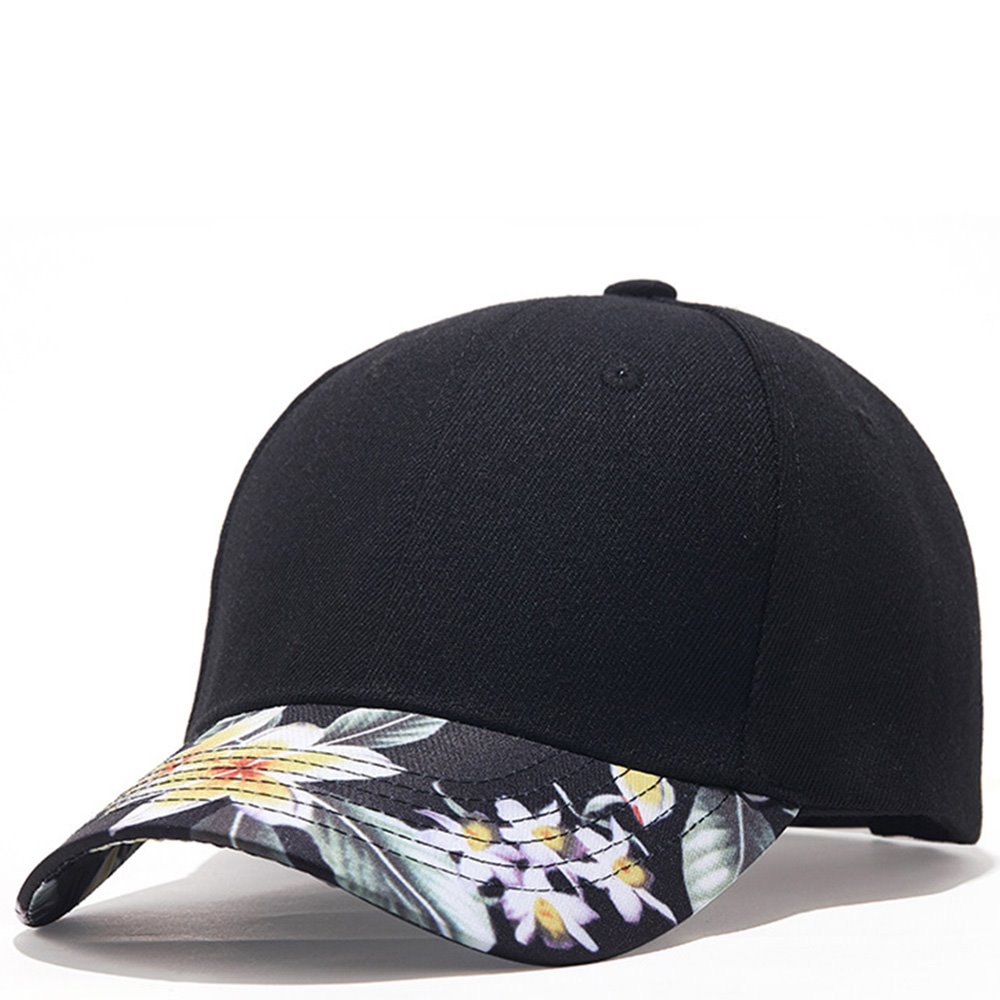 Casual Unisex Baseball Caps Summer Floral Appliques Headwear Adjustable Breathable Snapback Outdoor Trucker Hats