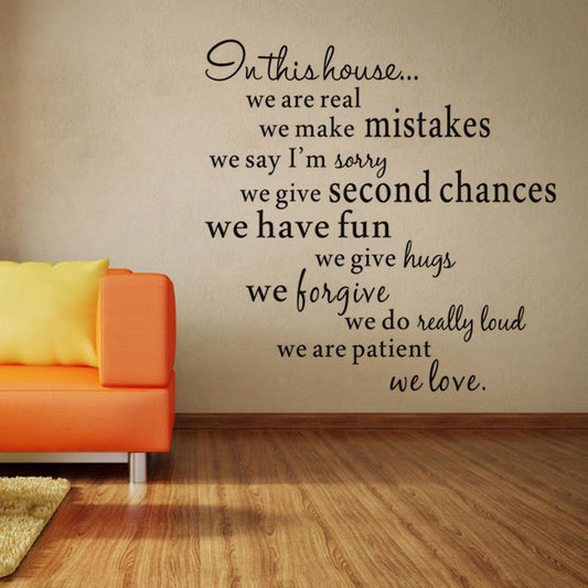 Calcomanías de pared modernas con letras, autoadhesivas, seguras, no tóxicas, abstractas, pegatinas de pared de PVC