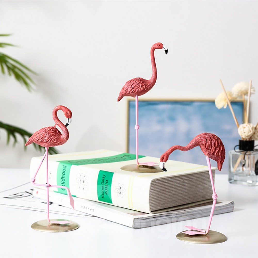 Flamingo Perfect Girl Room Decoration Resin Crafts Bedroom Jewelry Window Display