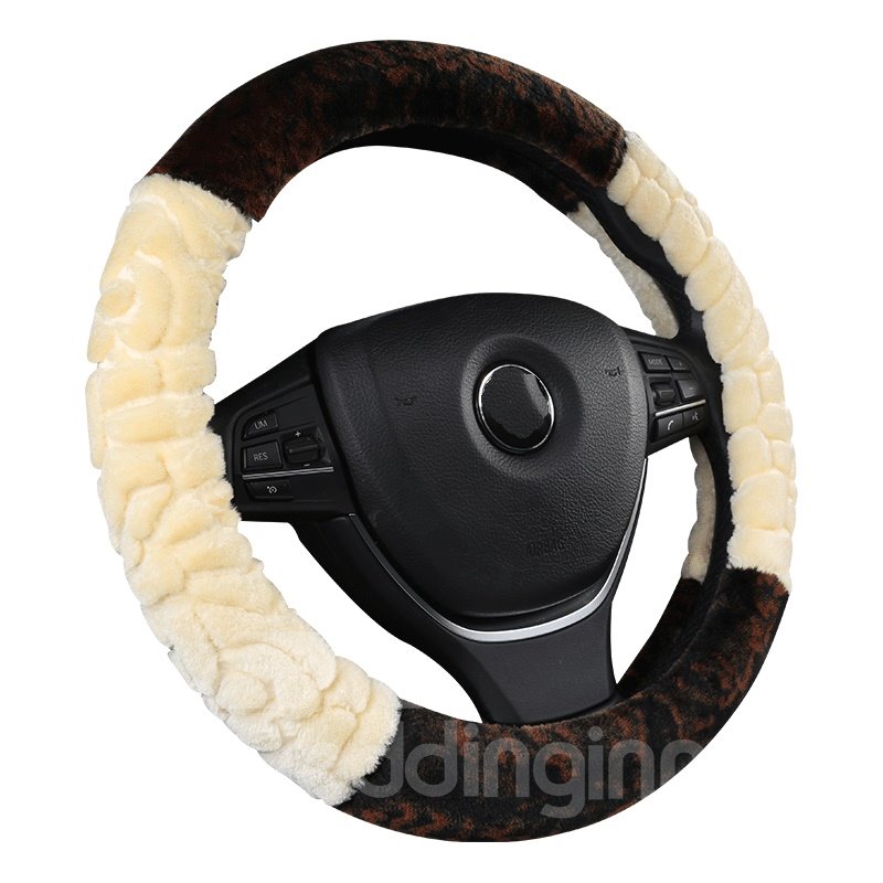 Suede Material Fashionable Skin Care Soft Steering Wheel Cover