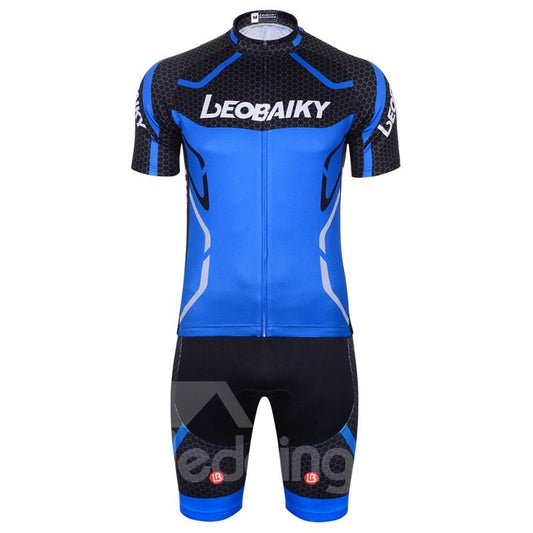 3D Silicone Padded for Blue Bike Men Cycling Jersey set