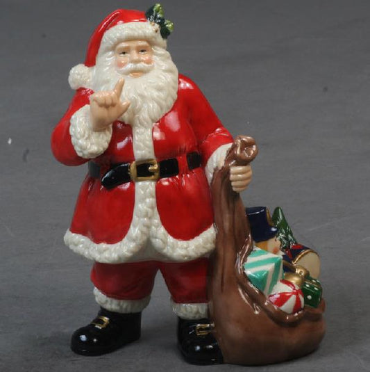 Weihnachtsdekoration aus Porzellan, Weihnachtsmann-Kunstwerk 