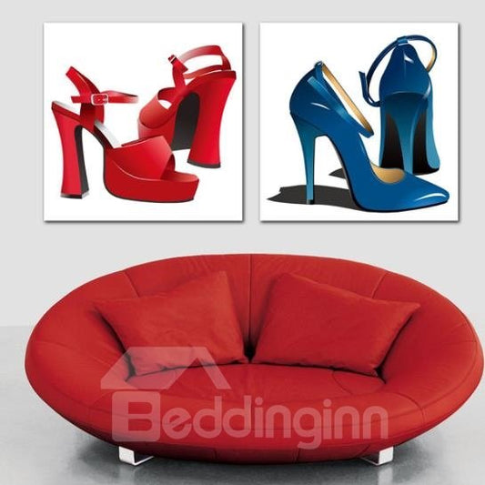 Nueva llegada, preciosos tacones altos, impresiones de arte de pared de película cruzada de 2 piezas