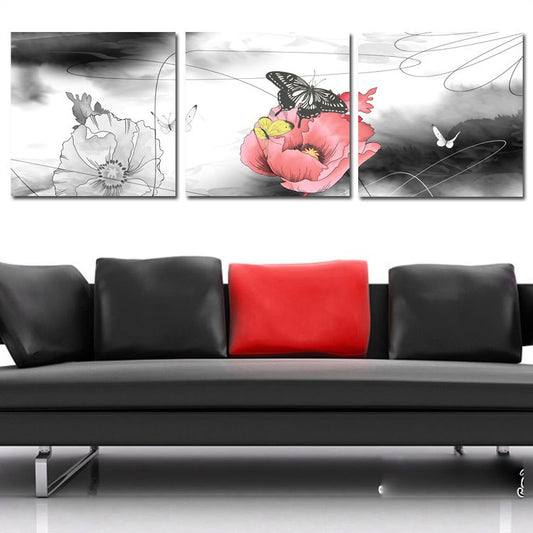 New Arrival Flowers & Butterflies Cross Film Wall Art Prints
