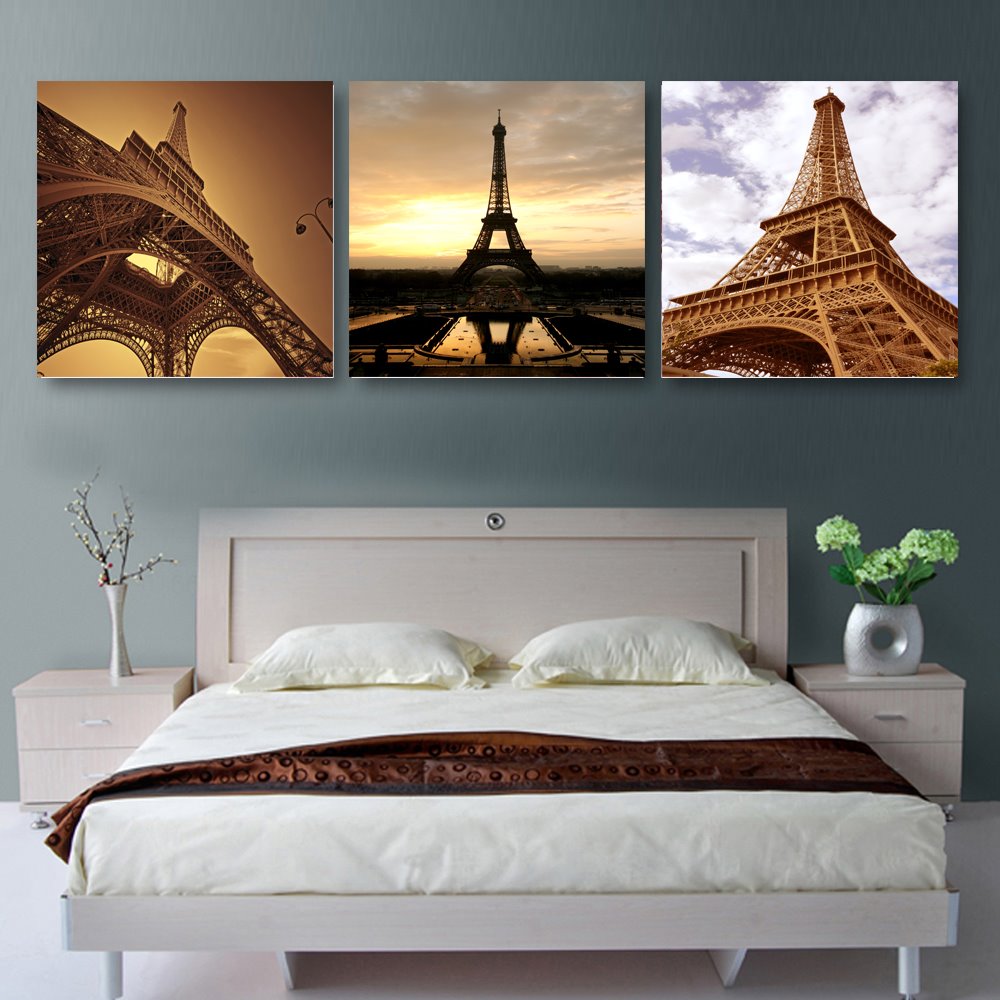 Nueva llegada magnífica Torre Eiffel Cruz película impresiones artísticas de pared 