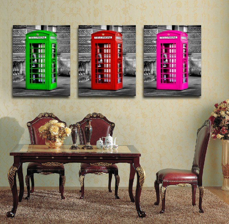 New Arrival British Telephone Booth Film Wall Art Prints