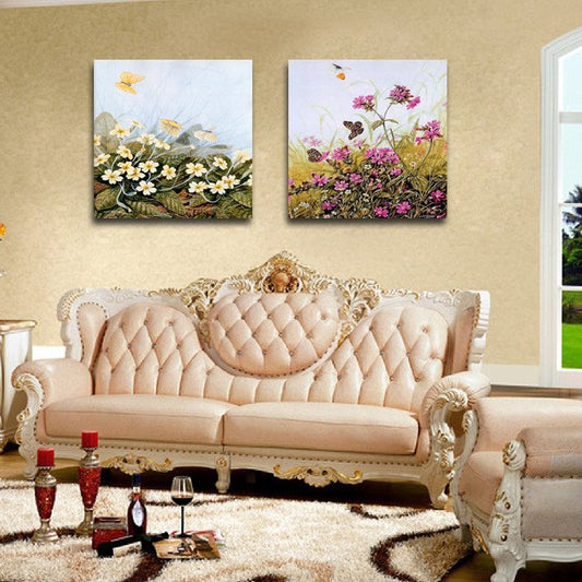 Nueva llegada mariposa volando sobre las flores película impresiones artísticas de pared 