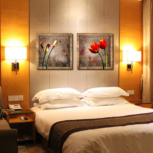 New Arrival Elegant Tulips And Lilies Film Wall Art Prints