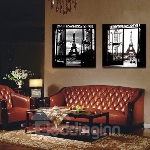 Neu eingetroffene Eiffelturm- und The-Gate-Film-Wandkunstdrucke 