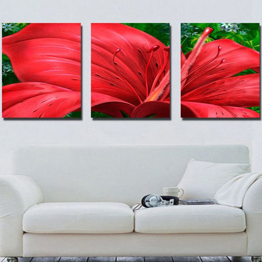 New Arrival Beautiful Red Amaryllis Canvas Wall Prints