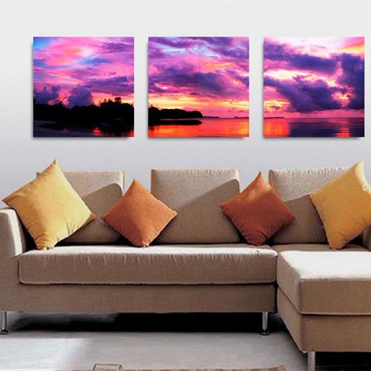 New Arrival Colorful Cloud And The Lake Canvas Wall Prints
