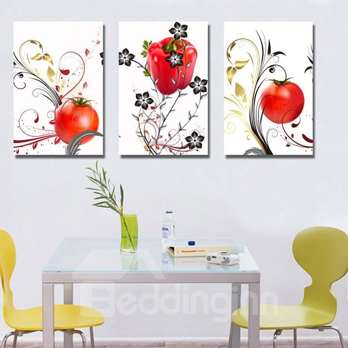 New Arrival Tomatoes And Flowers Canvas Wall Prints