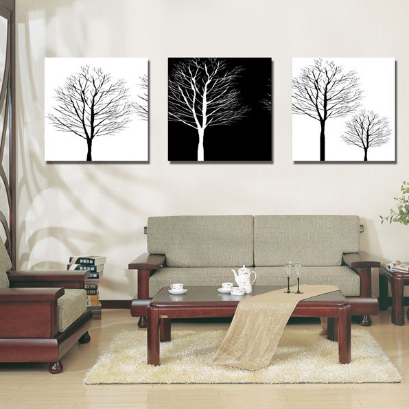 Neu eingetroffene Leinwand-Wanddrucke „Bäume ohne Blätter“. 