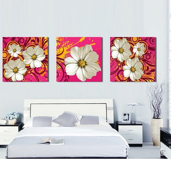 Neu eingetroffene zarte weiße Blumen-Leinwand-Wanddrucke 