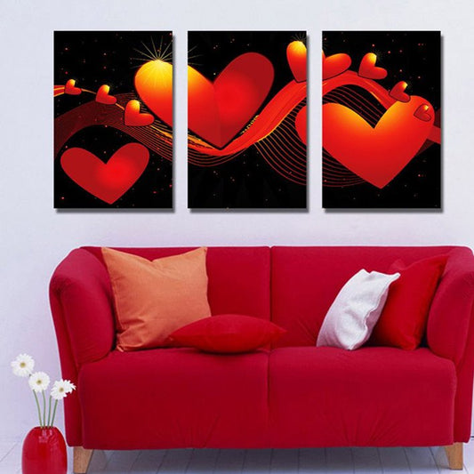 wholesale impresiones de la pared de la lona del corazón rojo