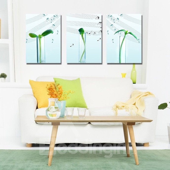 New Arrival Pea Seedlings and Stave Canvas Wall Prints