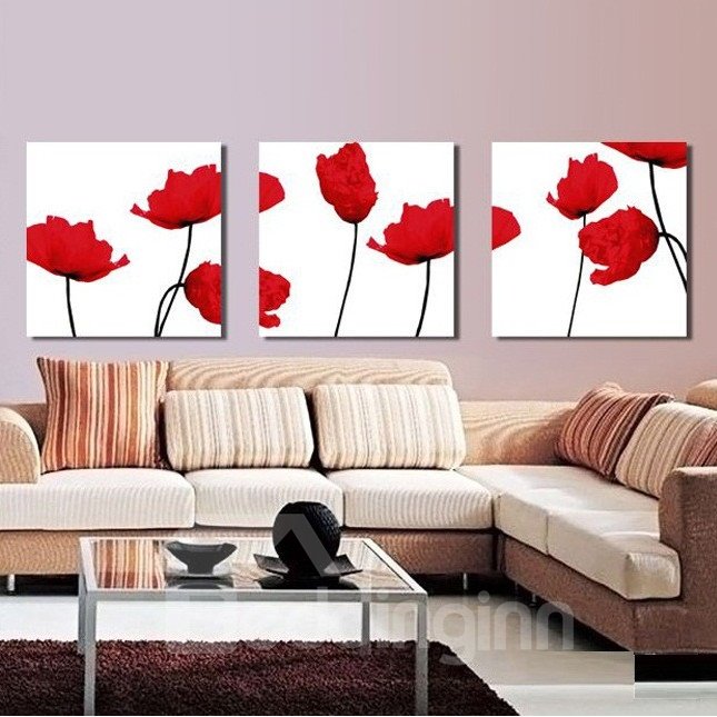 Neu eingetroffene fantastische Wanddrucke mit roten Blumen 