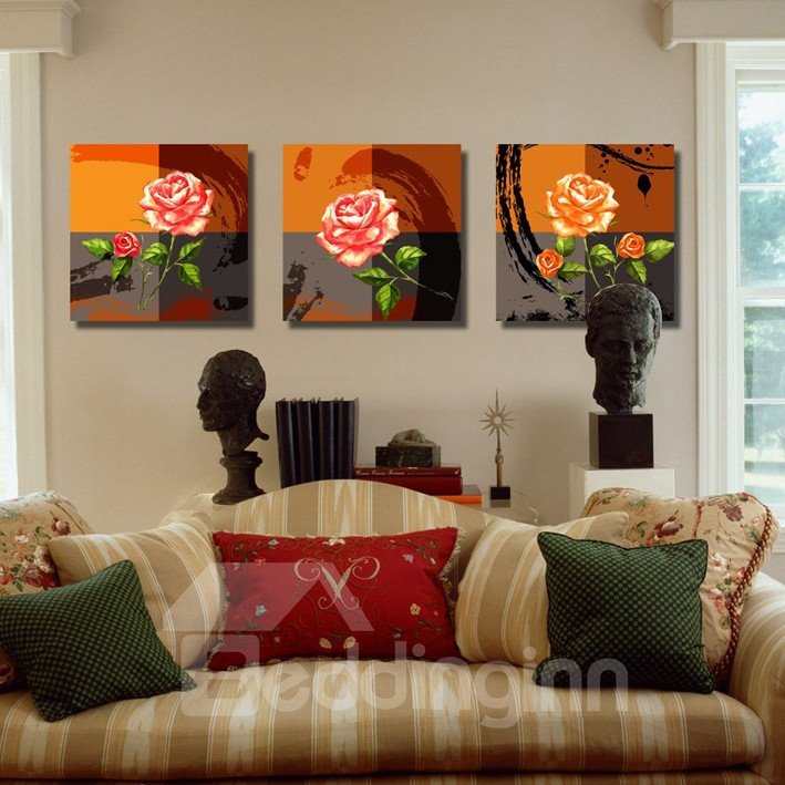 Neu eingetroffene, fantastische Leinwand-Wanddrucke mit roten Rosen 
