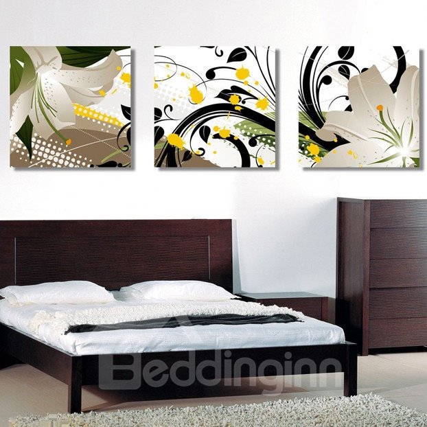 New Arrival Gorgeous White Flowers Blossom Canvas Wall Prints
