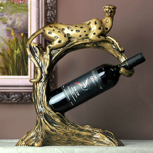 Stunning European Style Creative Leopard Shape Wine Rack