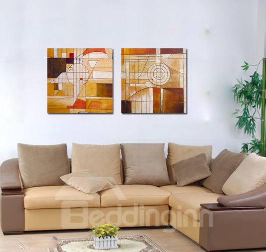 Impresiones de pared de arte cinematográfico con figuras geométricas abstractas de lujo