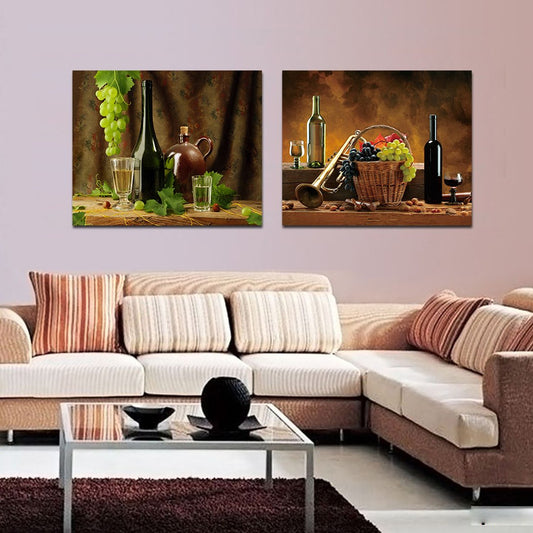 Fresh Grape and Wine Film Art Wall Prints