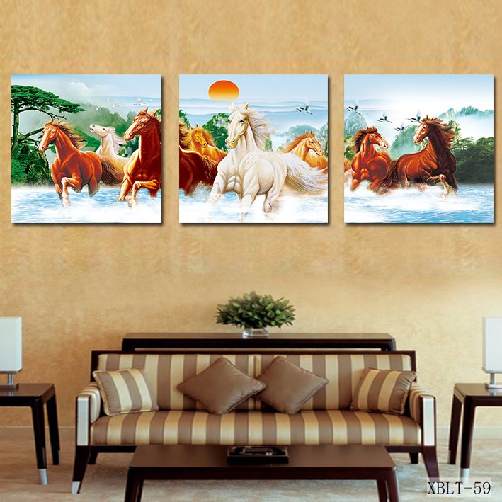 Prancing Horses and Fancy Sunrise Film Art Custom Poster Frames