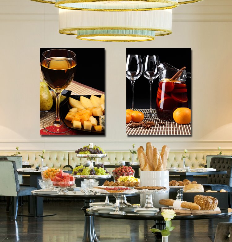 Fancy Wine and Fresh Fruit Film Art Wall Print