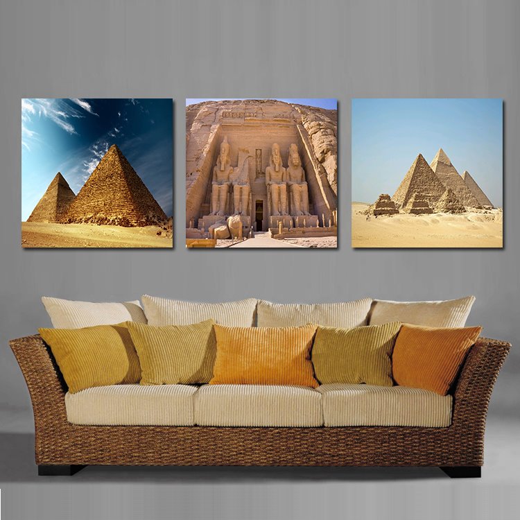 Impresión de pared artística de la película Gran Pirámide y Cielo Azul