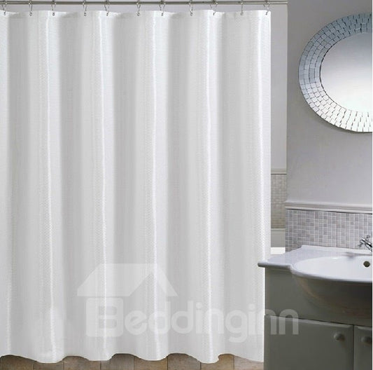 High Quality White Concise Design Shower Curtain