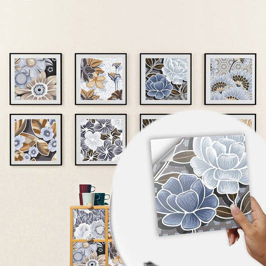 Etiqueta De La Pared Patrón De Marmoleado Color Retro Parche De Azulejos De Cerámica Autoadhesivo Peeling Pasta De Pared Cocina Baño Renovación Del Hogar Cristal Decorativo PVC Etiqueta De La Pared 10 Piezas