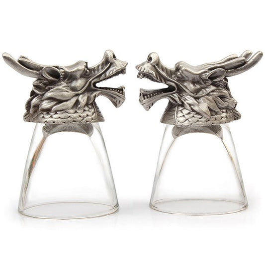 High Quality 2-Pieces Pretty Dragon Head Wine Glasses