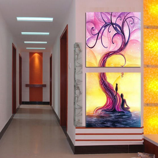 Erstaunlicher Muster-2-teiliger Crystal Film Art-Wanddruck