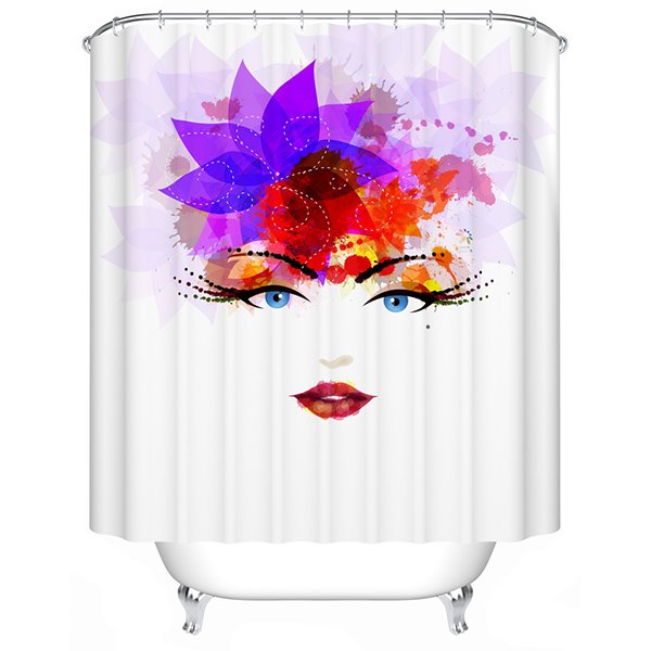 Aesthetic Gorgeous Fashion Girl Polyester Shower Curtain