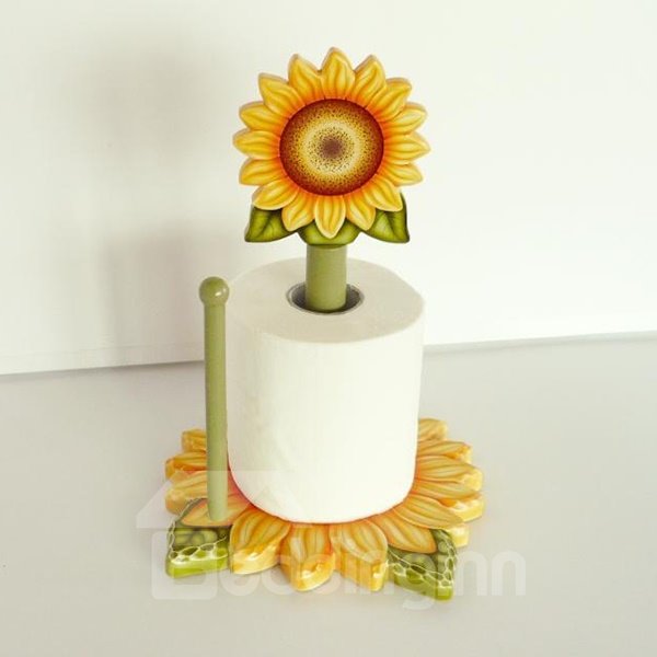 Lichtvoller manueller Papierhalter im Sonnenblumen-Landhausstil