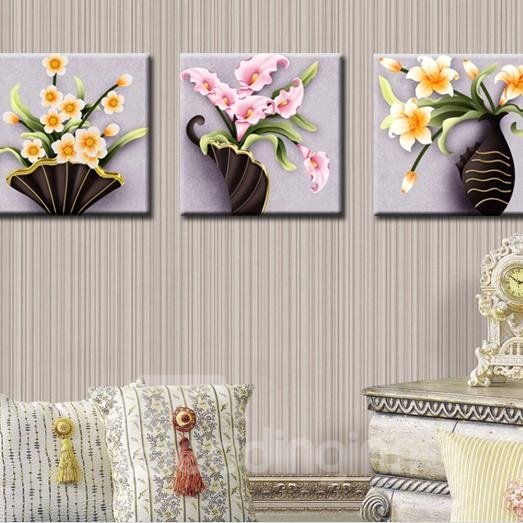 Pretty Wonderful Flowers Bloom 3-Piece DIY Diamond Sticker