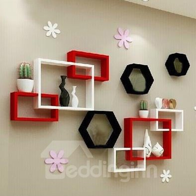 Popular Pretty 1-Set Wood Wall Shelves