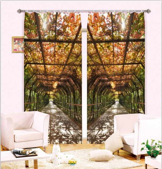 Sunlight Through the Vine Two Piece 3D Curtain