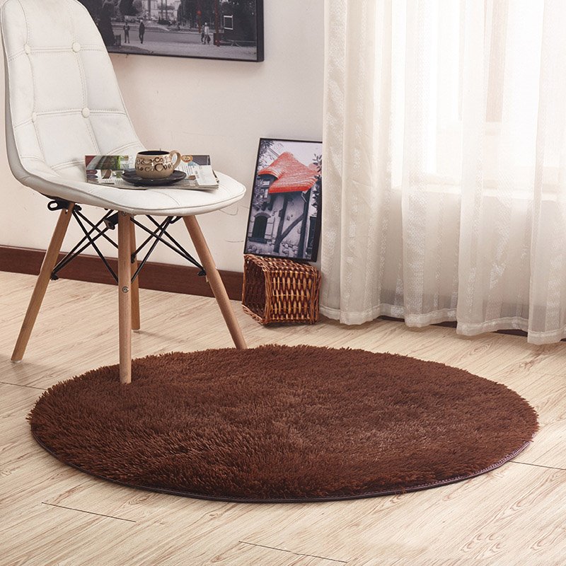 Fluffy Shaggy Large Rugs Anti-Slip Round Soft Carpet Mat Floor Living Room Bedroom Rug