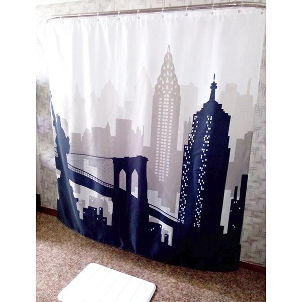 European Style Attractive Night View Print Shower Curtain