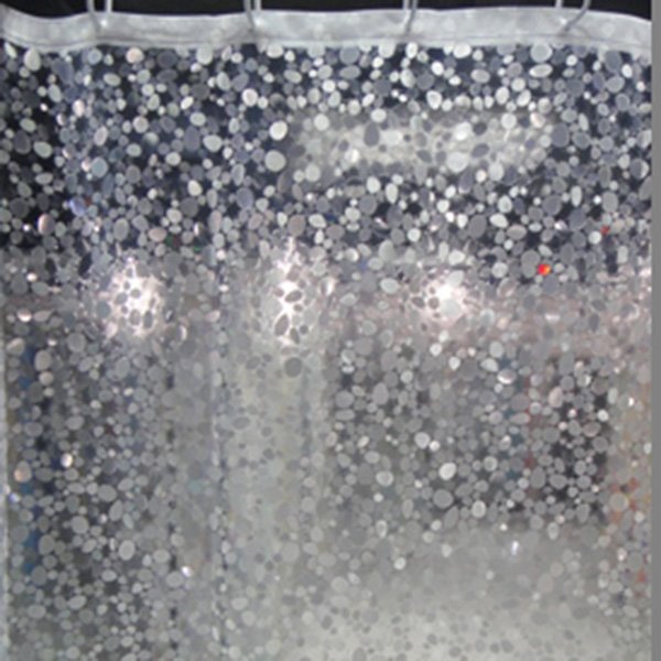 Cortina de ducha de baño 3D con diseño de diamante ambiental